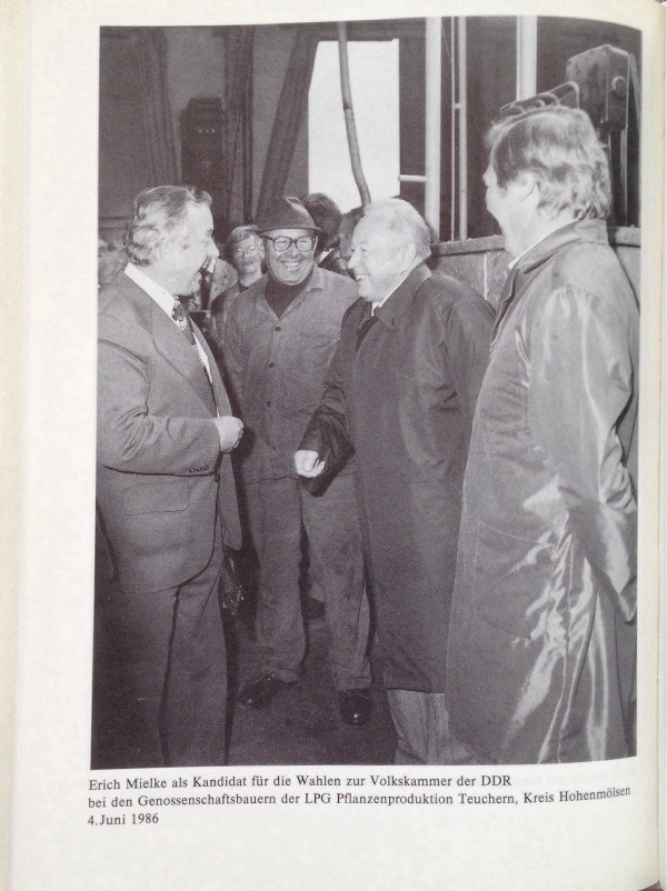 Erich Mielke Besuch bei LPG Teuchern 1986